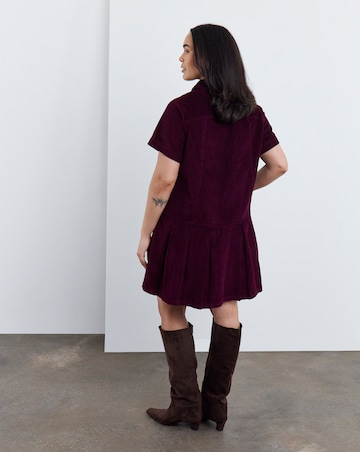 Burgundy Cord Mod Dress