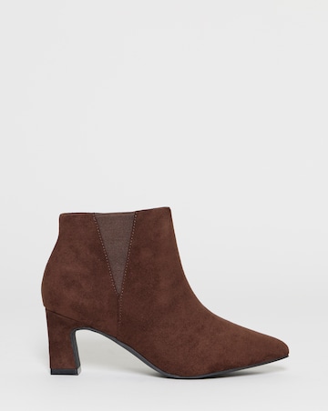 Katrina Block Heel Pointed Ankle Boots - Extra Wide Fit (EEE)