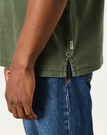 FatFace Mountain Graphic T-Shirt - Khaki Green