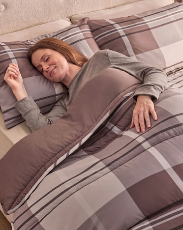 Silentnight Coverless Printed Check Natural 10.5 Tog Duvet