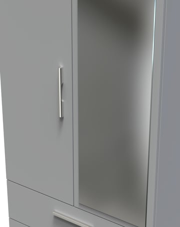 Eider Ready Assembled 2 Door 2 Drawer Mirrored Wardrobe - Kids