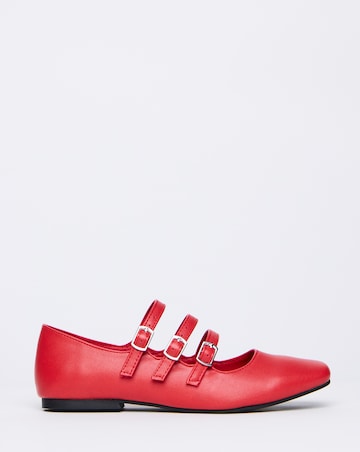 Jemma Multi Strap Mary Jane Ballerina - Wide Fit (E)