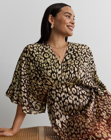 Joanna Hope Metallic Animal Dress