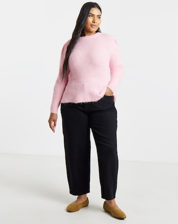 Vila Gracie O-Neck Peplum Knit Jumper