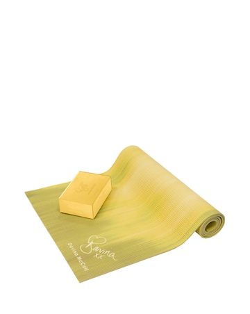 Davina McCall Yoga Mat & Yoga Block Set Yellow