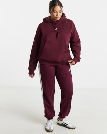 adidas 3 stripe French Terry Cuffed Jogger