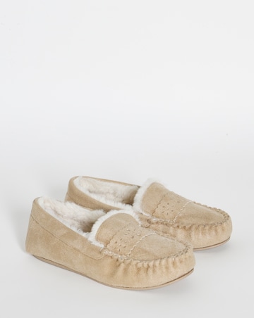 Shelby Cut Out Loafer Slippers - Wide Fit (E)