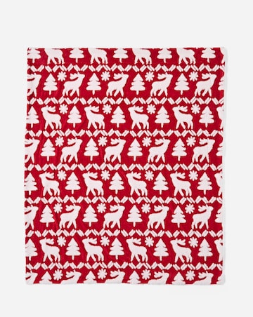 Christmas Reindeer and Trees Throw