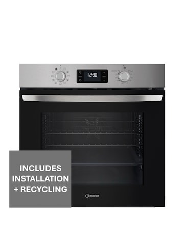 Indesit Turn&Go IO278P1XUK Built-In Electric Single Oven Pyrolytic Clean Install