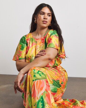 Joanna Hope Split Sleeve Maxi Dress