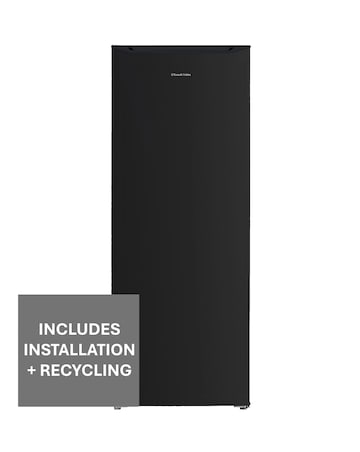 Russell Hobbs RH143FZ552E1B 143cm High Small Upright Freezer - Black + Install