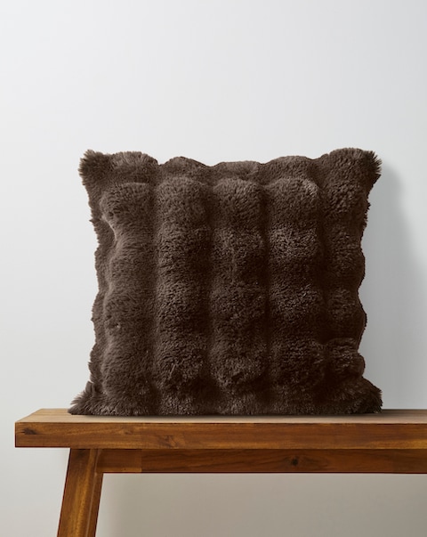 Luxe Bubble Faux Fur Cushion