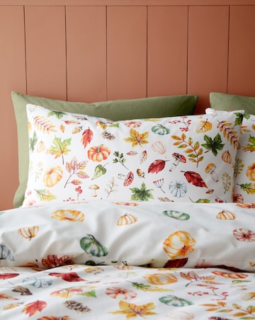 Catherine Lansfield Autumn Pumpkins Duvet Cover Set