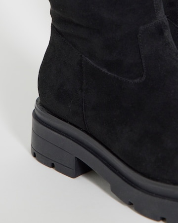 Dulcie Chunky Stretch Knee High Boots - Extra Wide Fit (EEE) & Super Curvy Calf