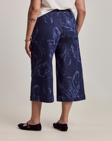 Julipa Printed Denim Cropped Trousers