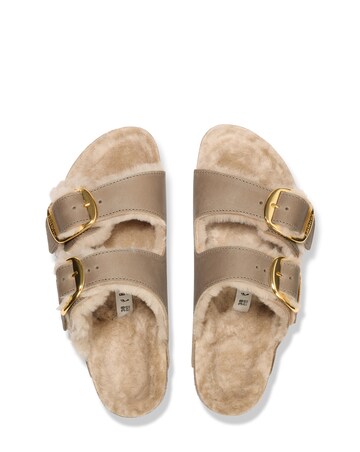 Birkenstock Arizona Big Buckle Shearling Leather Mule Sandals - Standard Fit
