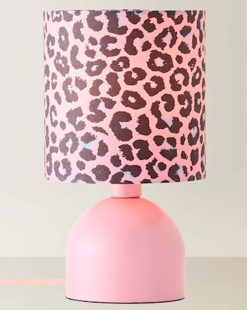 ValueLights Miley Pink Leopard Table Lamp