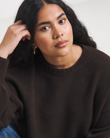 Sponge Crew Neck Volume Sleeve Jumper
