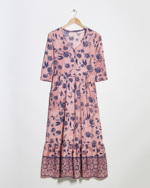 Julipa Key Hole Jersey Midi Dress
