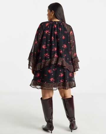 Simply Be Mixed Print Skater Dress
