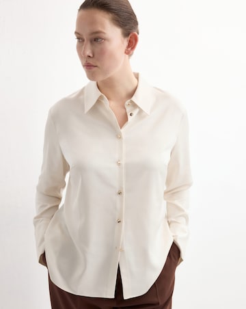Mango Satin Finish Flowy Shirt
