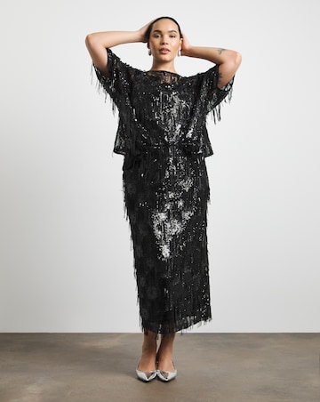 Joanna Hope Tassle Sequin Top