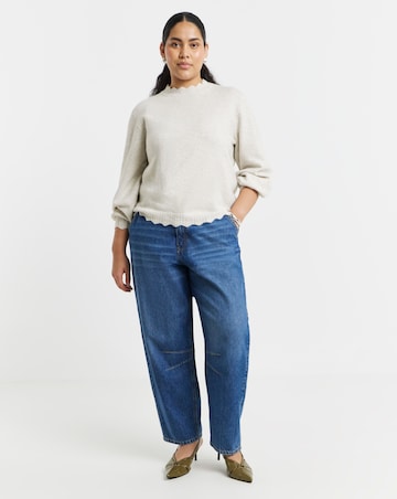 Vila Nikolina Scalloped Edge Knit Top