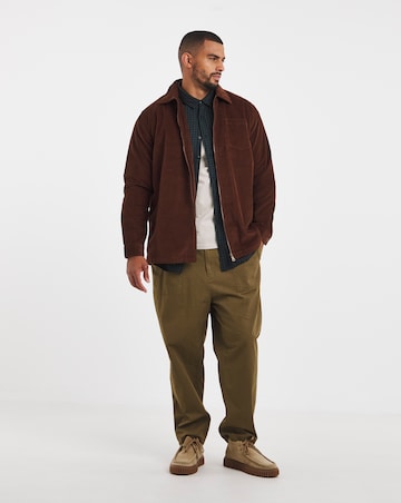 Jack & Jones Toronto Corduroy Zip Shirt - Brown