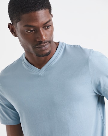 Pure Cotton V Neck T-Shirt Long