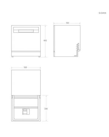 Candy Rapido Table Top Dishwasher- Graphite + Installation