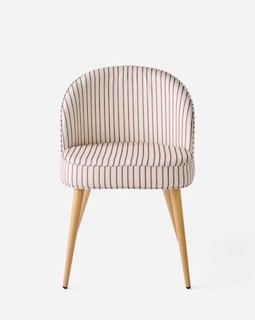 Emilie Pair of Striped Dining Chairs