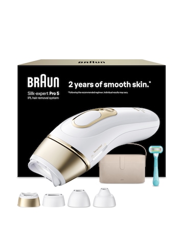 Braun IPL Silk expert Pro 5 At Home Hair Removal 4 Attachment Heads PL5441