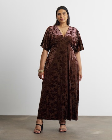 Joanna Hope Burnout Midi Dress