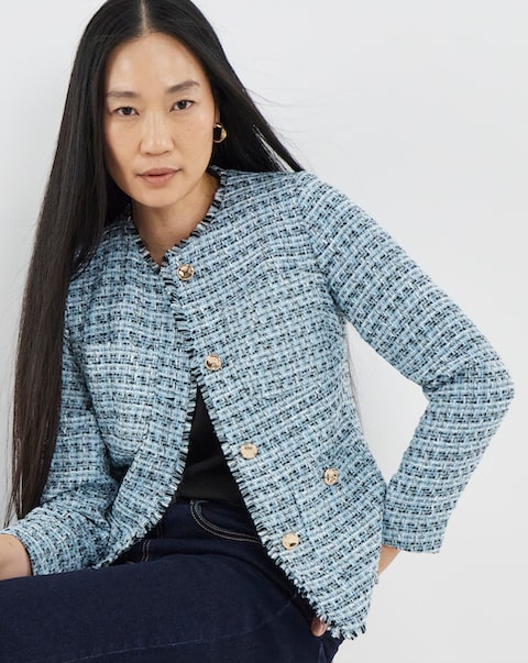 Blue Boucle Jacket