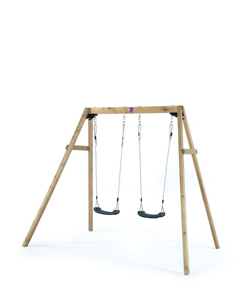 New In - Plum Wooden Double Swing Set