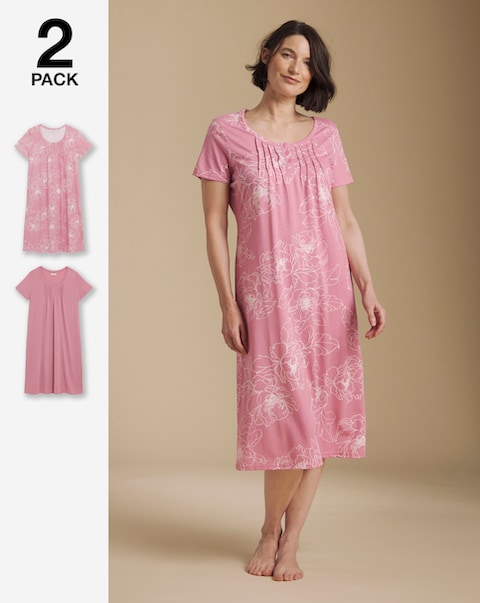 Julipa (2 Pack) Value Floral Nighties