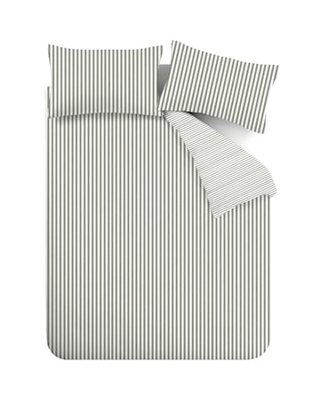 Catherine Lansfield Brushed Stripe Duvet Cover Set