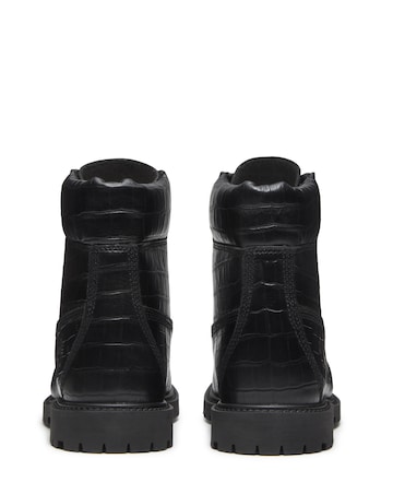 Timberland Black Premium 6 Inch Lace Up Boots - Standard Fit (D)
