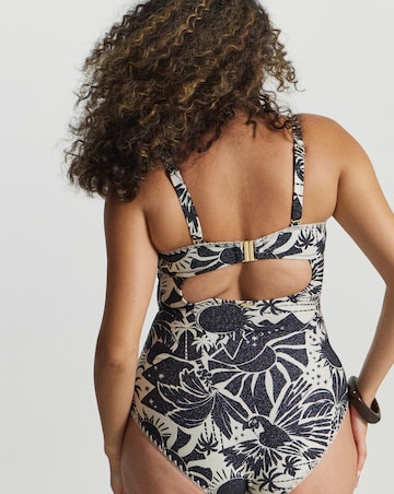 Figleaves Underwired Bandeau Swimsuit With Detachable Straps