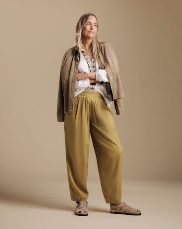 Julipa Linen Tailored Tapered Trousers