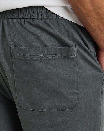 Herringbone Elasticated Waist Straight Fit Trouser