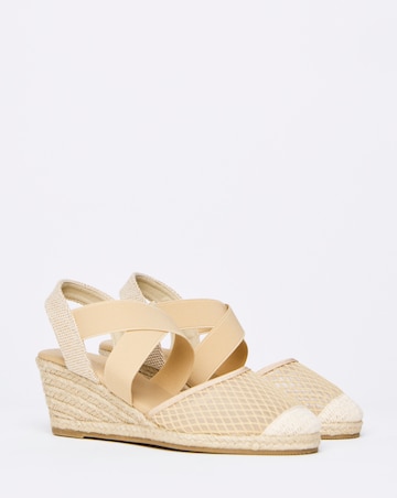 Appleton Wedged Closed Toe Espadrilles - Wide Fit (E)