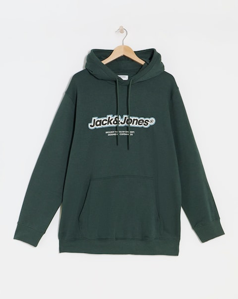 Jack & Jones Vesterbro Logo Hoodie - Teal