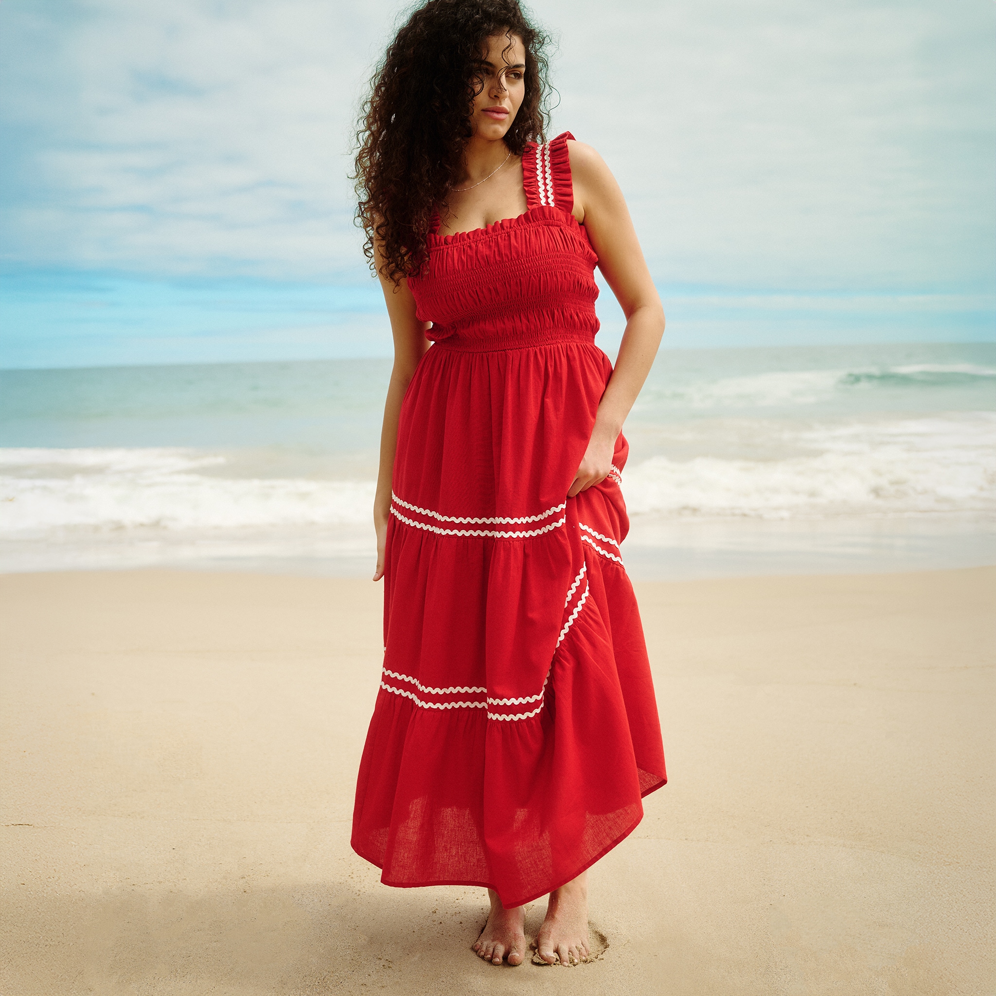 Beach dress in red