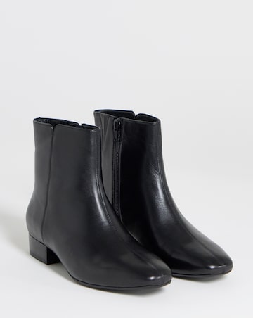 Candice Classic Leather Ankle Boots - Extra Wide Fit (EEE)