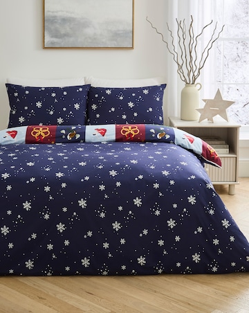 12 Days of Christmas Cotton Blend Reversible Duvet Cover Set