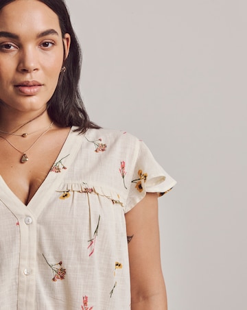 Julipa Lace Trim Peplum Blouse