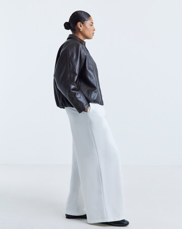 Chocolate Bubble Hem Faux Leather Jacket