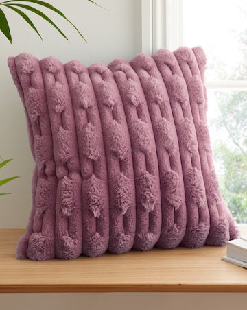 Bianca Carved Faux Fur Cushion