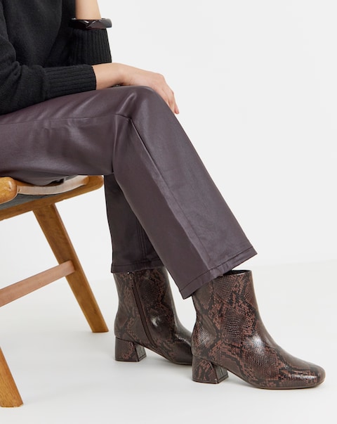 Carmella Block Heel Ankle Boots - Wide Fit (E)